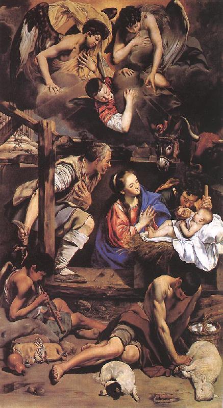 MAINO, Fray Juan Bautista Adoration of the Shepherds sg France oil painting art